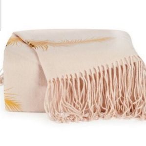 Magaschoni Decorative Throw in Blush and Gold NWT